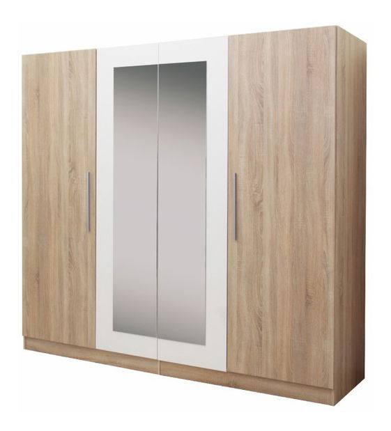 Šatní skříň Matisa (dub sonoma + bílá)