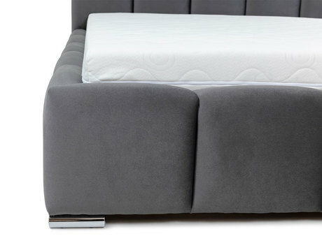 Manželská postel 160 cm Leskana (černá) (s roštem) (s úl. prostorem)