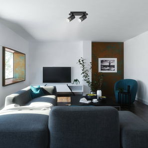 Nástěnné svítidlo Ekanit 5070 (černá matná +  stříbrná)