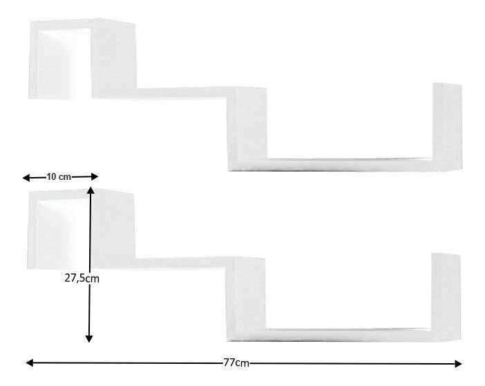 Polička Fri bílá (2 ks.)