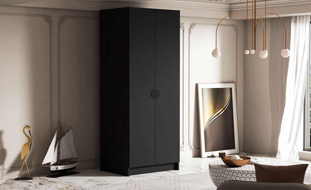 Šatníková skříň Bosta (černá)