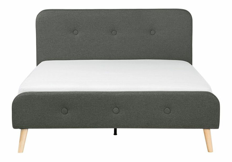 Manželská postel 140 cm ROME (s roštem) (tmavě šedá)