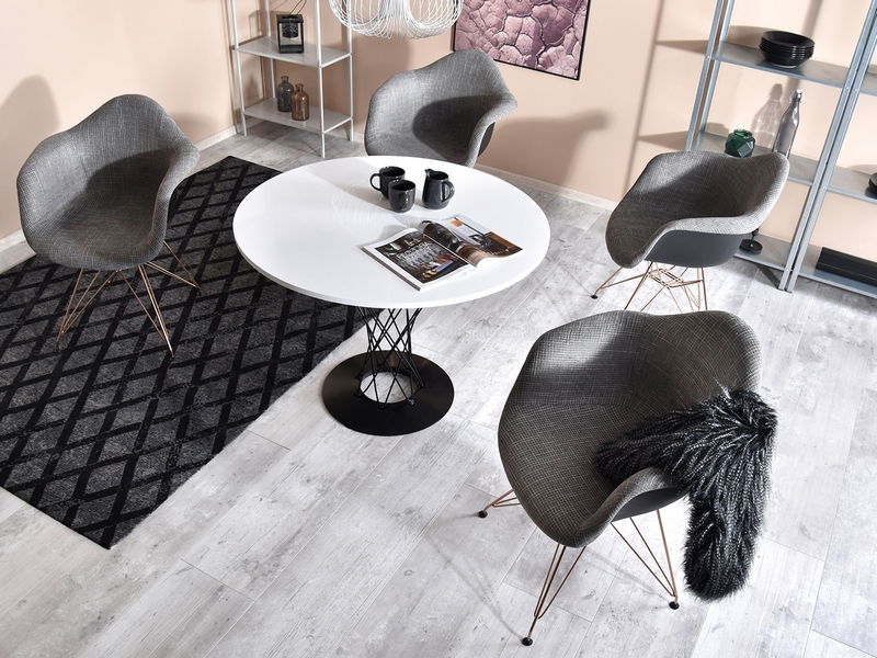 Jídelní stůl Torpedo (bílá + černá)