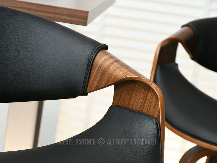 Židle Bjorn H (ořech tmavý + ořech-chromová)