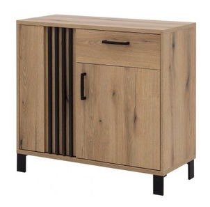 Komoda Neo NE2 (dub evoke + černá matná)