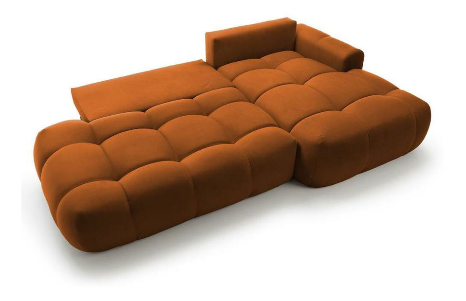 Rohová sedací souprava Ombre (P) (měděná + černá)