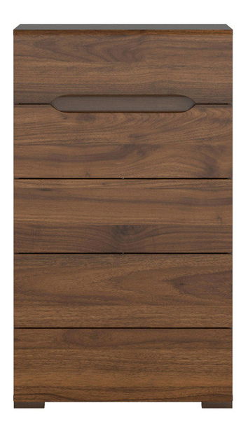 Komoda BRW Elpasso KOM5S/60 (Šedý wolfram + Ořech kolumbie)