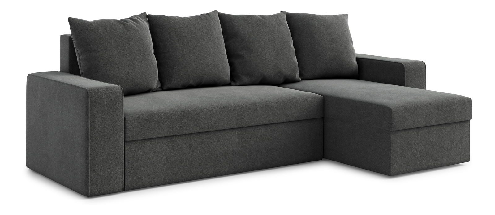 Rohová sedací souprava Duff (P) (černá)