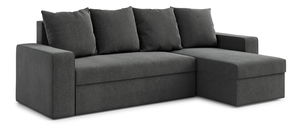 Rohová sedací souprava Duff (P) (černá)