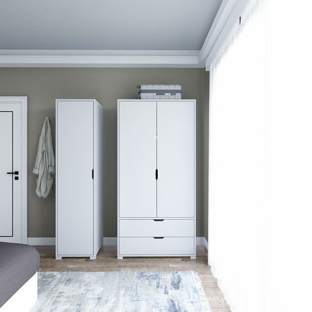 Šatní skříň Durum (bílá)