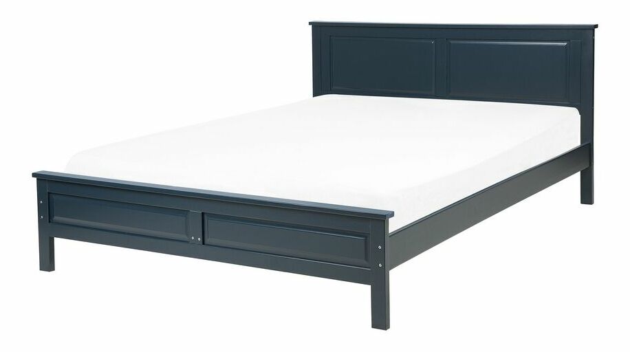 Manželská postel 160 cm OLIVE (s roštem) (modrá)