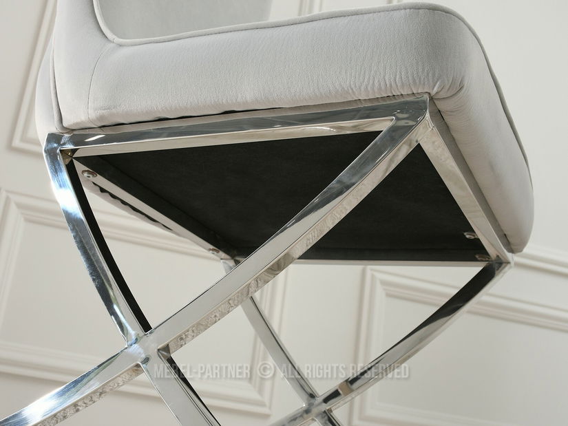 Židle Noah (šedá + chromová)