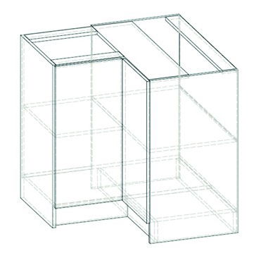 Dolní kuchyňská skříňka, rohová Lenna LV-12 (sonoma světlá) (P)