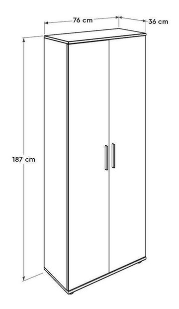 Botník (skříňka na boty) Skye 2 (ořech světlý)
