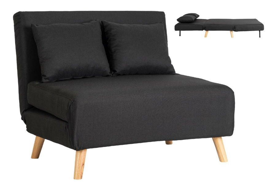 Rozkládací křeslo Motecacleta 2 (černá)