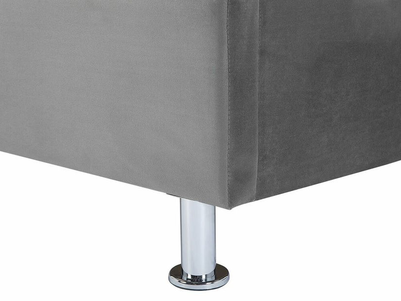 Manželská postel 180 cm MATH (s roštem) (tmavě šedá)