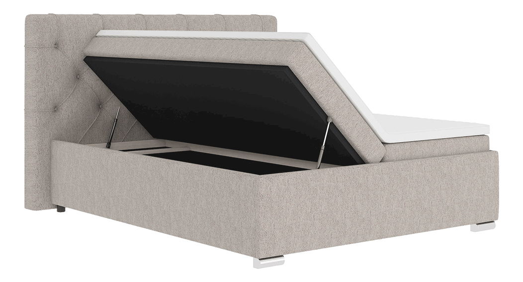 Manželská postel Boxspring 180 cm Morrela (šedohnědá) (s matrací)
