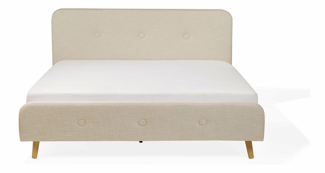 Manželská postel 180 cm ROME (s roštem) (béžová)