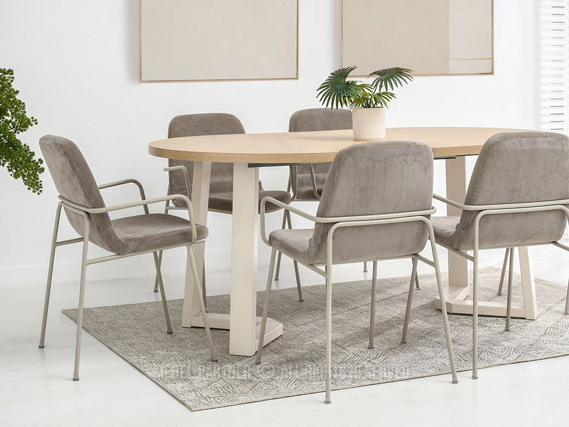 Židle Ulrika (tmavobéžová + béžová)