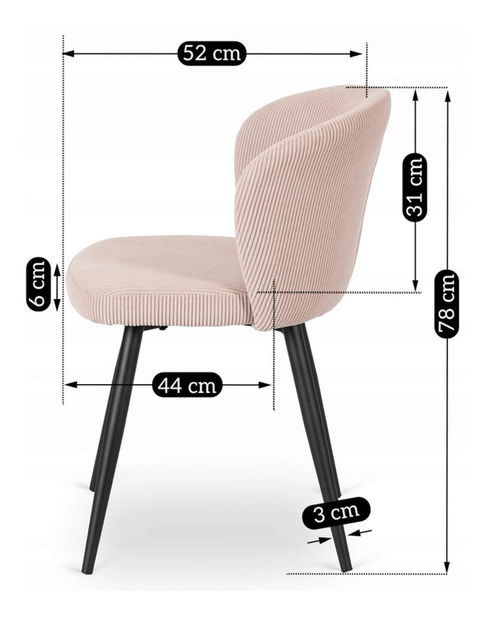 Jídelní židle Holding (růžová)