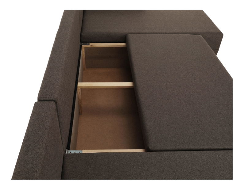 Rohová sedací souprava U Thalen (hnědá)