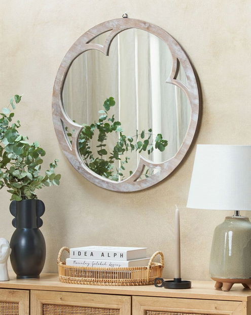 Nástěnné zrcadlo Monza (světlé dřevo)