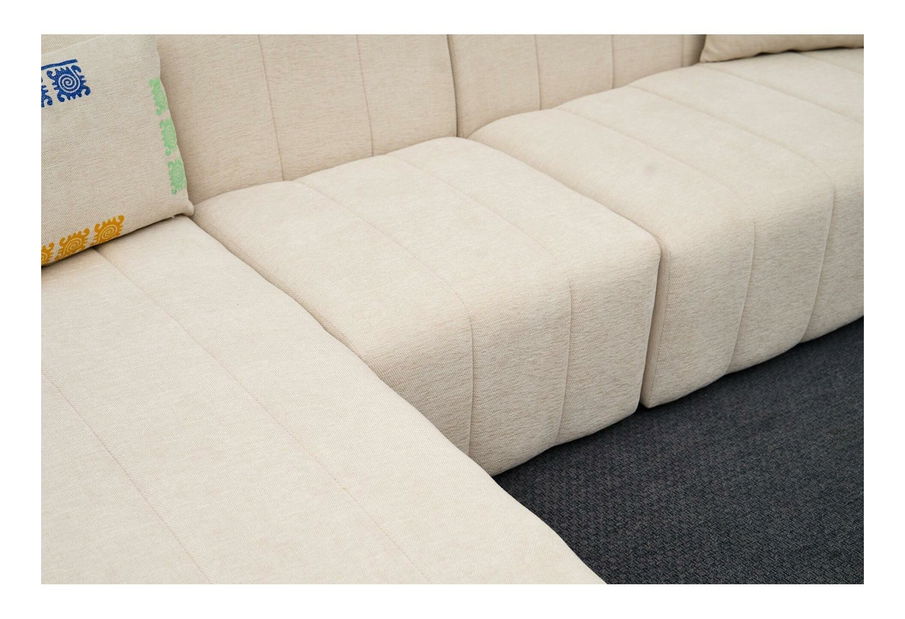 Rohová sedačka Beyzometta (L) (krémová)