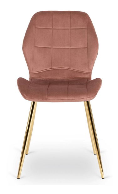 Jídelní židle Inolvidable (růžová + zlatá)