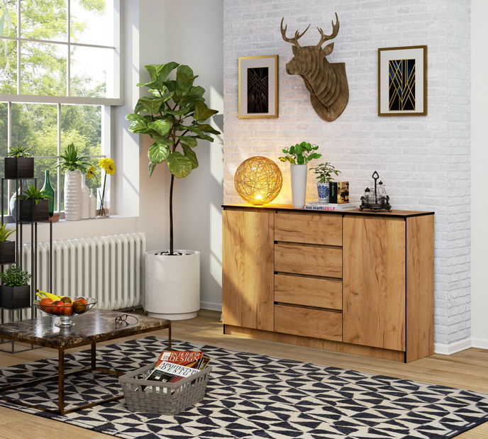 Komoda Kurtinaitis 2D 4SZ (dub craft)