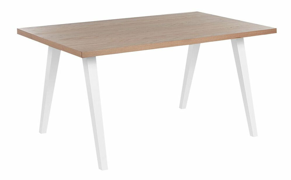 Jídelní stůl Lenza (světlé dřevo + bílá)