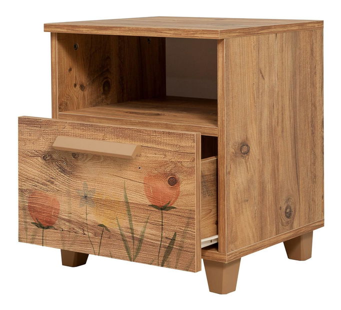 Noční stolek Nudava 2 (borovice atlantická)