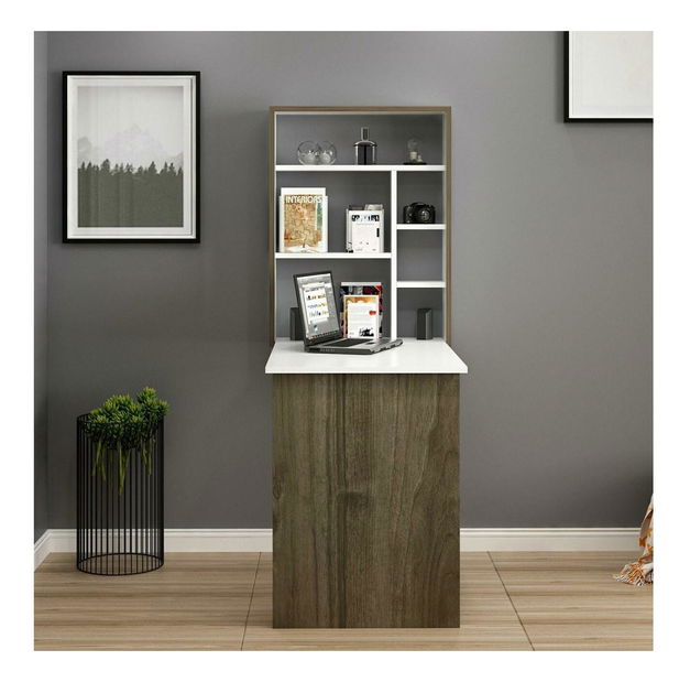  PC stolek Kodima (bílá + dub)