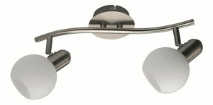 Bodové svítidlo Aurel 6342 (saténová chromová + bílý vzor)