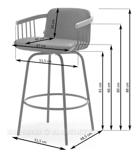 Barová židle CH66 (béžová)