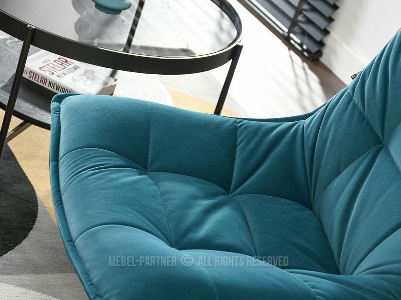 Křeslo Palma (tyrkysová + černá)