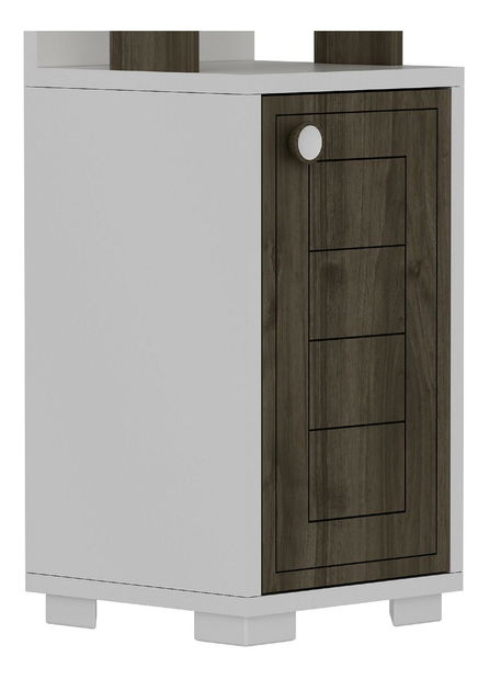 Regál Kovala (bílá + ořech)