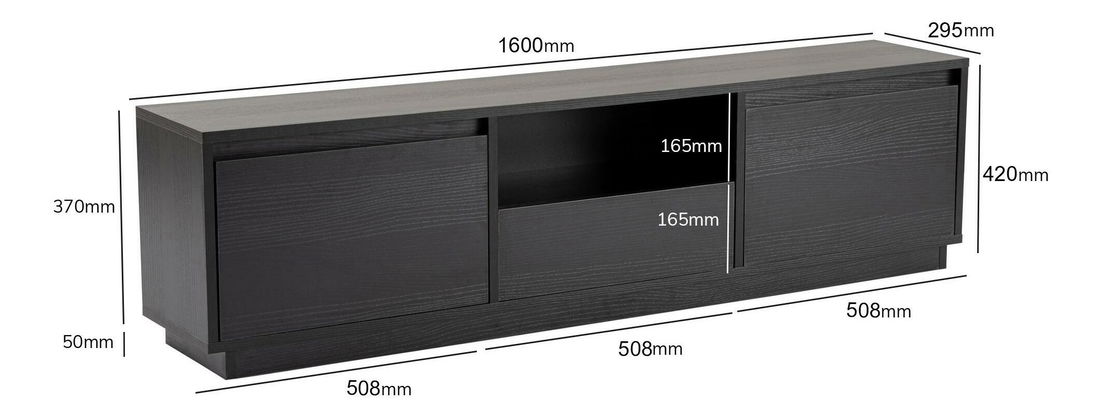 TV skříňka Vangarella (tmavé dřevo)