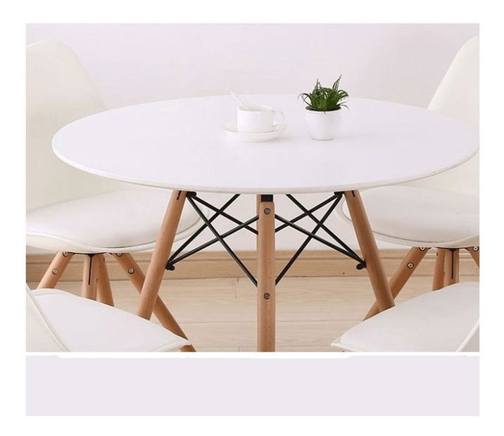 Jídelní stůl Gamin 2 (bílá + buk) (pro 2 osoby)