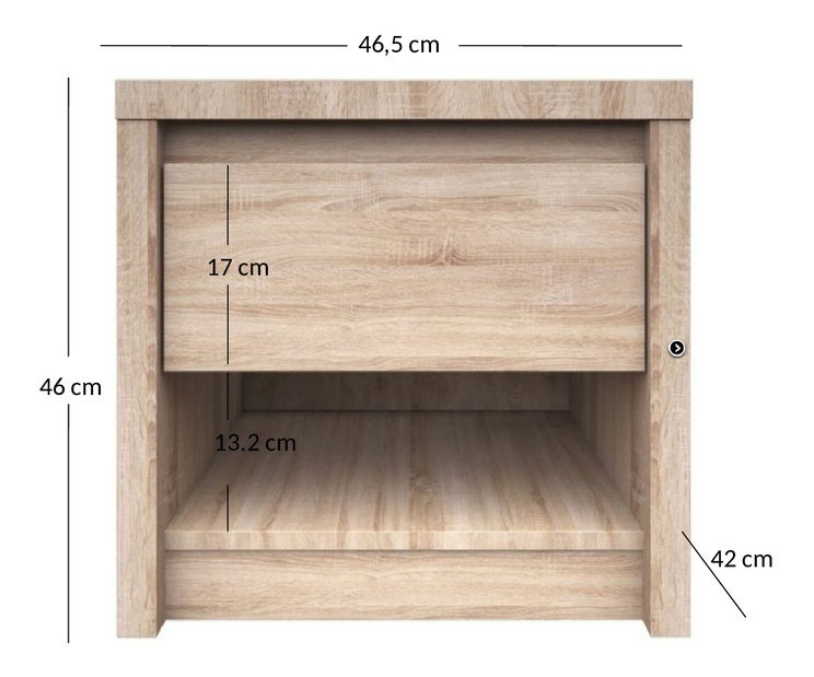 Noční stolek Noella (dub sonoma)
