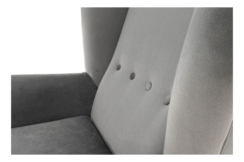 Křeslo ušák Royse Kronos 15 (světle šedá + černá)