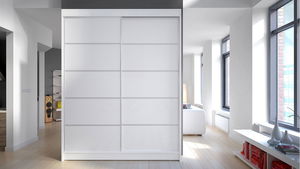 Skříň s posuvnými dveřmi Bianca IV (bílá) (bez osvětlení)