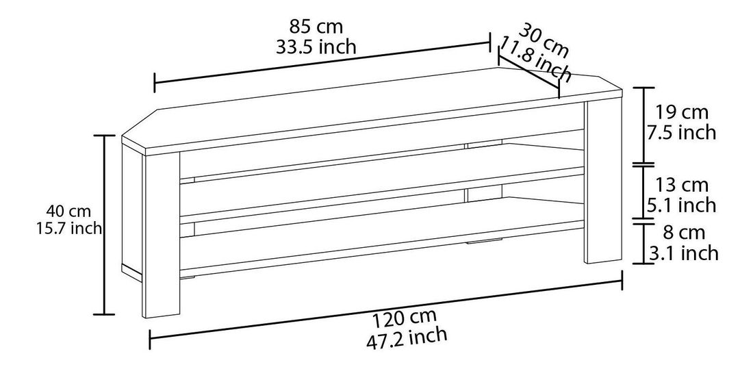 TV stolek/skříňka Cornette (travertin)