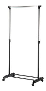 Věšák na kolečkách Catania (černá + chrom)