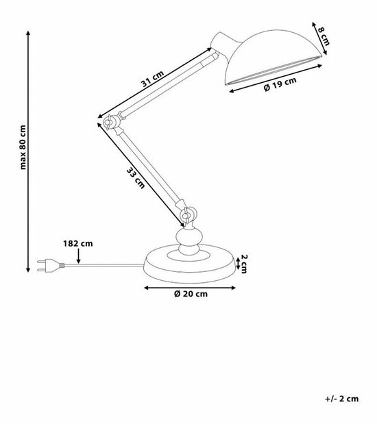 Stolní lampa Meguon (bílá)