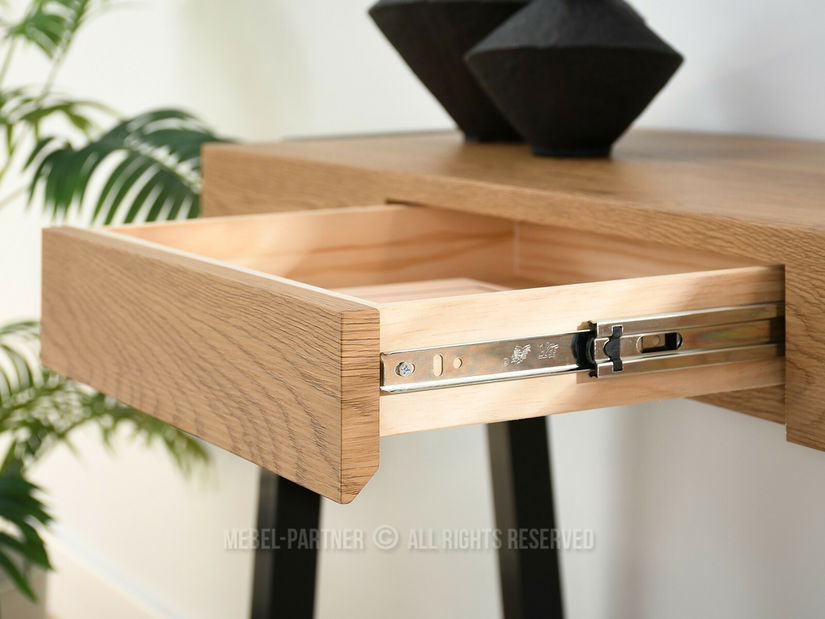 Konzolový stolek Mukusiz (dub + černá)