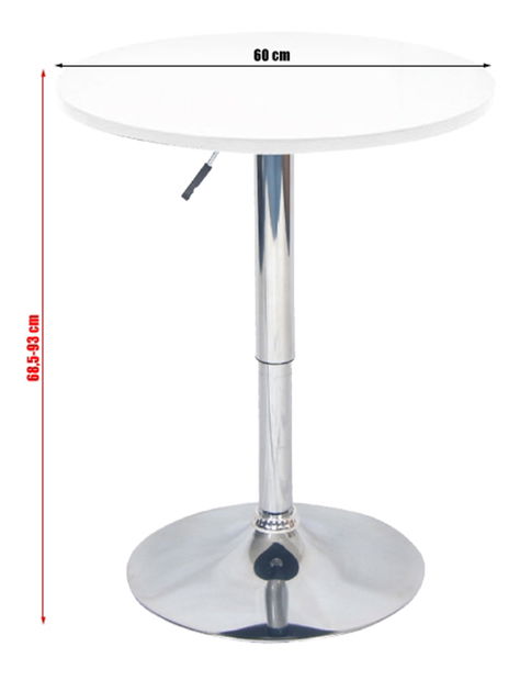 Barový stůl Brann (bílá) (pro 4 osoby)