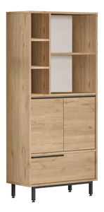 Kuchyňská skříňka Otto 9 B (ořech + černá)