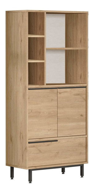 Kuchyňská skříňka Otto 9 B (ořech + černá)