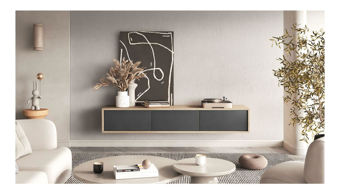 TV stolek Fiora 38 (dub olejovaný + antracit)