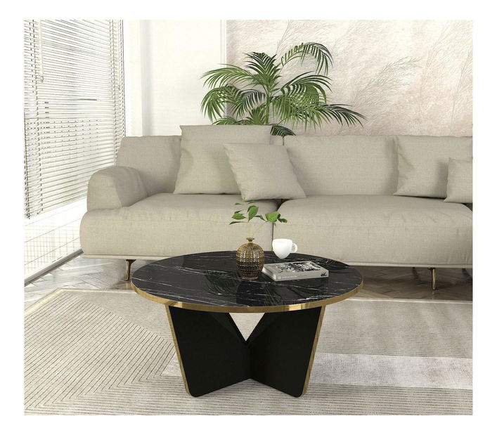 Konferenční stolek Ligurta (černý mramor)